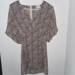 SKLAR + MADISON Wrap Front Chetah Print Mini Dress